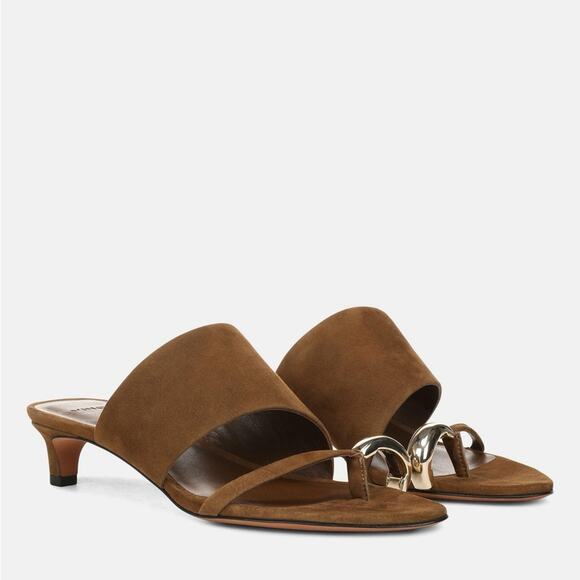Vince Suzie Suede Heeled Sandal New - Picture 1 of 11